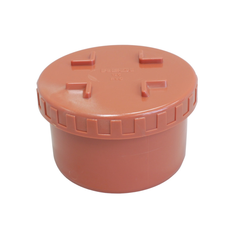 Bouchon à visser pour égout orange Ø 125 mm