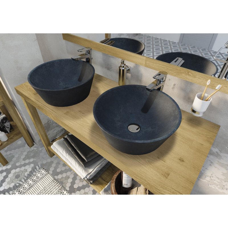 Meuble sous-plan Prisca acacia naturel 120 cm ALLIBERT