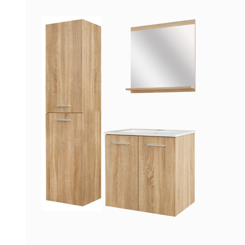 Ensemble de salle de bain Alban acacia naturel 60 cm ALLIBERT