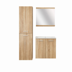 Ensemble de salle de bain Alban acacia naturel 60 cm ALLIBERT