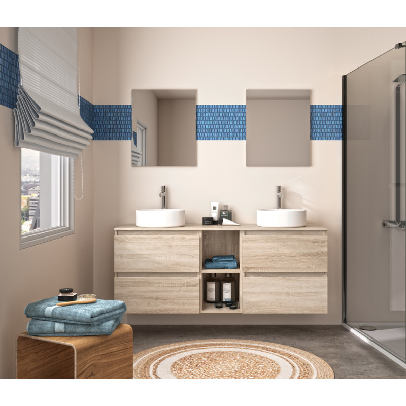 Ensemble de salle de bain Gaya chêne Halifax 150 cm ALLIBERT