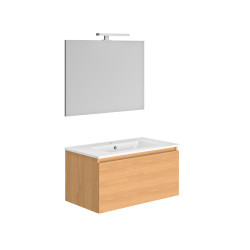 Ensemble de salle de bain Single chêne atlas 80 cm ALLIBERT