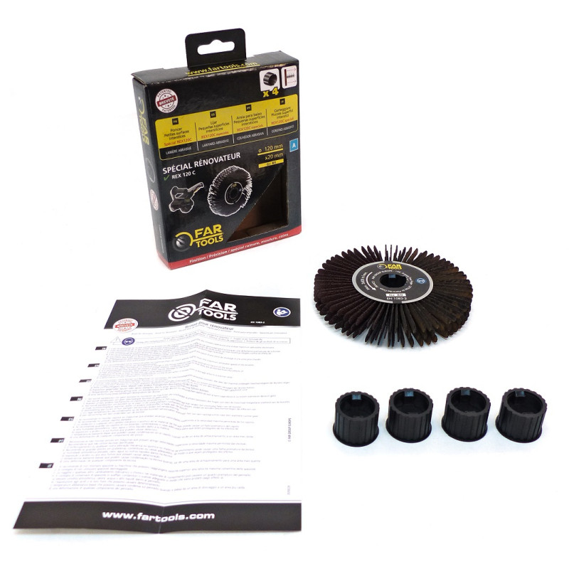 Brosse à lanières abrasives pour rénovateur Ø 12 x 2 cm FAR TOOLS