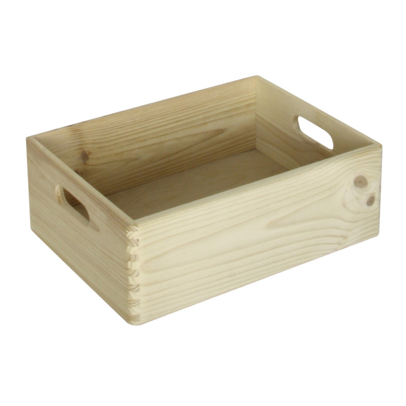 Caisse de rangement en bois 14 x 40 x 30 cm PRACTO HOME