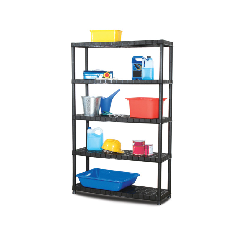 Etagère de rangement en matière synthétique Plasti Rack 185 x 120 x 40 cm PRACTO HOME