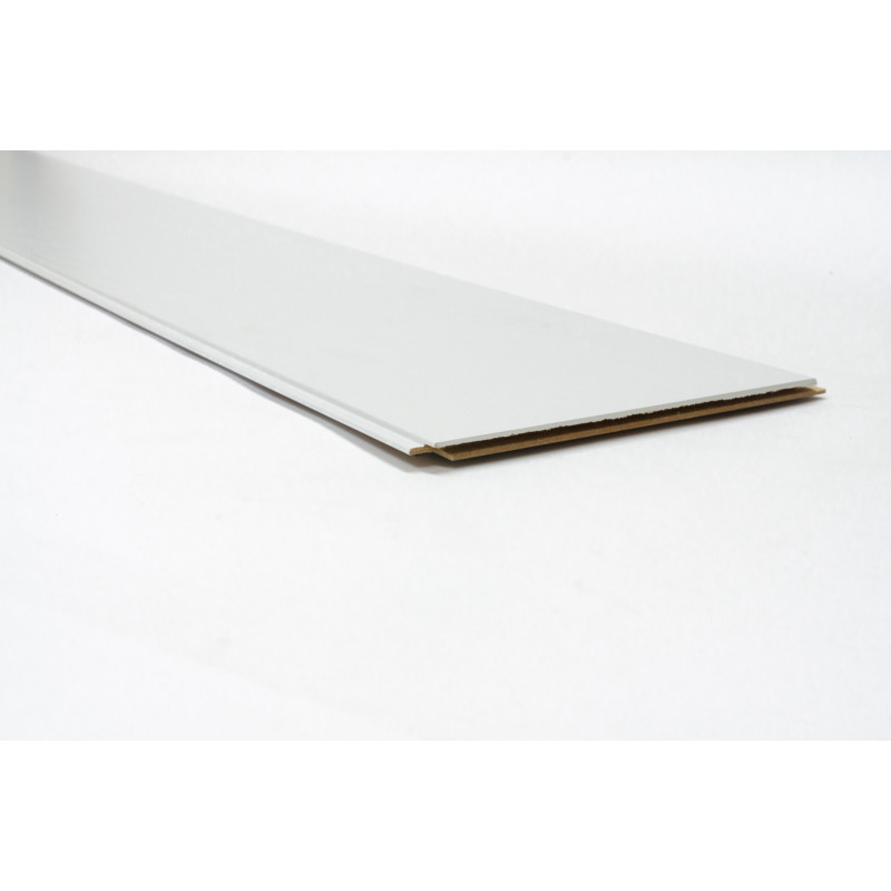 Lambris revêtu pour plafond Reno blanc 130 x 21 x 0,7 cm 9 pièces MAËSTRO