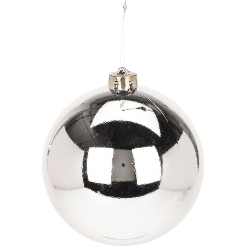Boule de Noël argentée Ø 14 cm