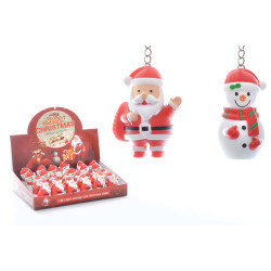 Porte-clé musical LED 6 cm – Lumière & Son Noël