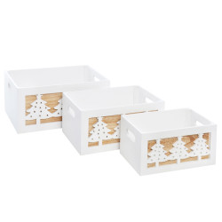 Caisse sapin 3 pièces – Déco Noël – Rangement pratique