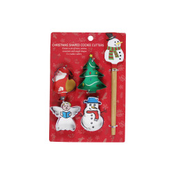 Set de 5 emporte-pièces avec spatule en silicone