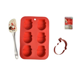 Set pour pâtisserie bonhome de neige 3 pièces