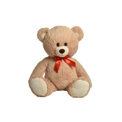 Ours en peluche rouge 75 cm – Cadeau de Noël