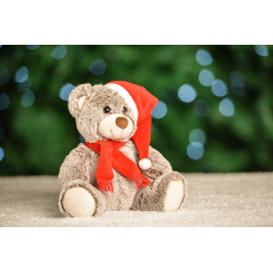 Ours en peluche de Noël 24,5 cm – Douceur festive