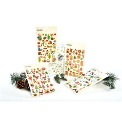 Autocollants pour emballage cadeau 17 x 26 cm – Déco de Noël festive