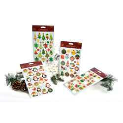 Stickers en relief pour emballage cadeau – déco Noël 17 × 26 cm