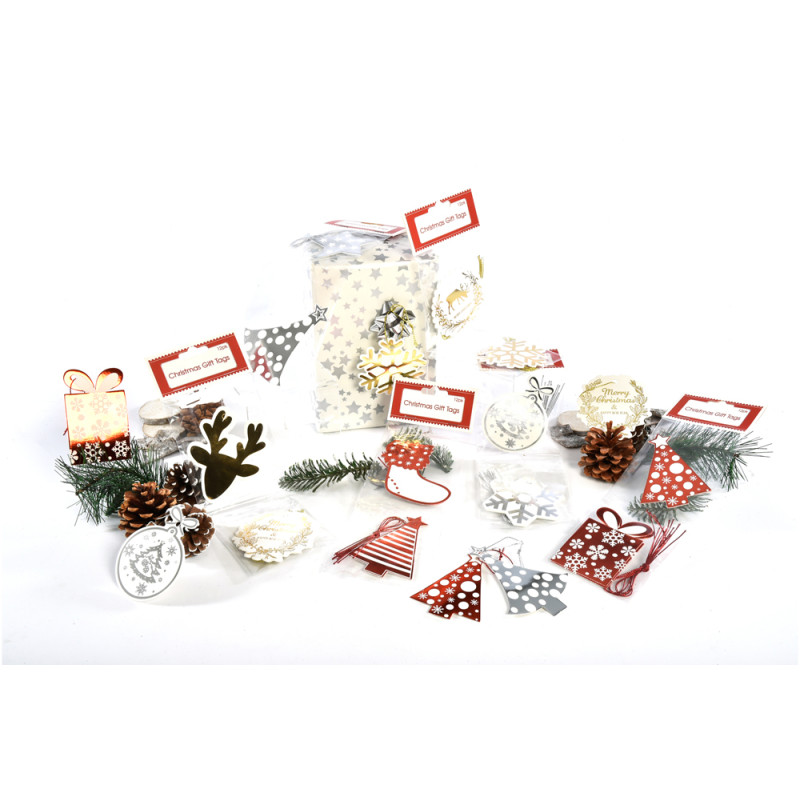 Set d'étiquettes porte-nom Noël 12 pièces – Décoration festive

