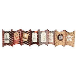 Pochette cadeau carton 11x9x3cm (4pcs) – Idéale pour Noël

