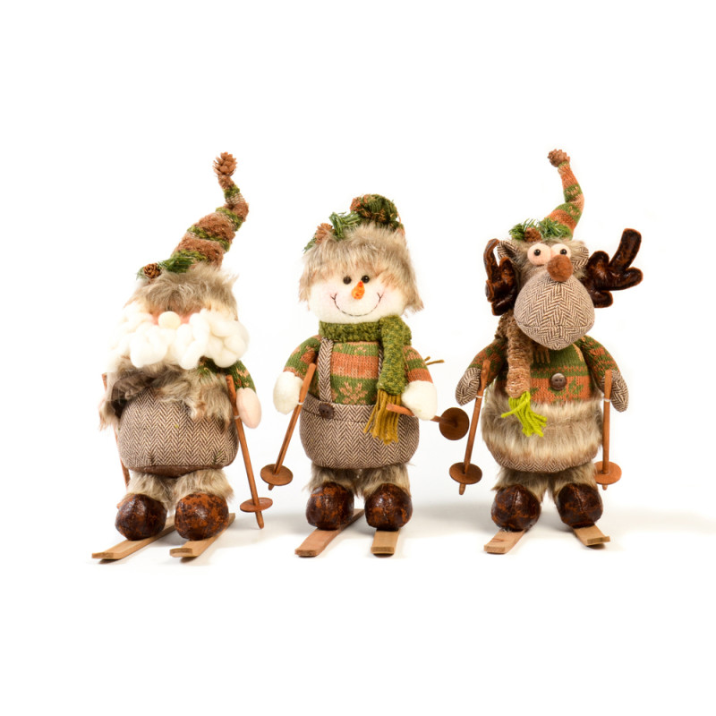 Personnage sur ski déco Noël – Ambiance Hivernale


