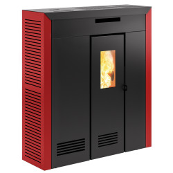 Poêle à pellets Daglan Slim rouge 9 kW INVICTA