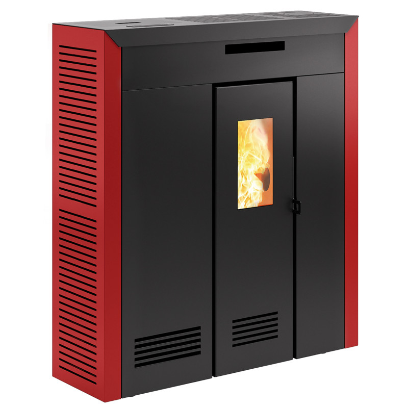 Poêle à pellets Daglan Slim rouge 9 kW INVICTA