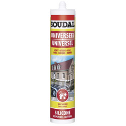 Silicone Universel Gris 0,3L SOUDAL – Étanchéité Fiable | SOUDAL