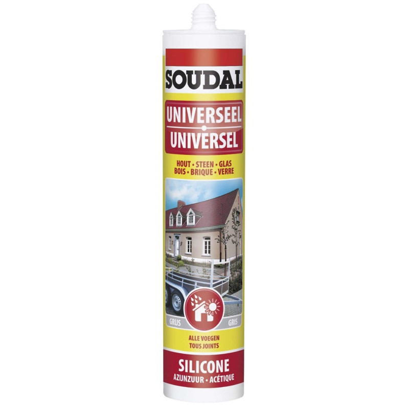 Silicone universel gris 0,3 L SOUDAL