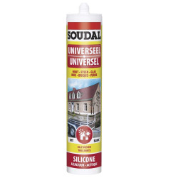 Silicone Universel Blanc 0,3L SOUDAL – Étanchéité Fiable | SOUDAL