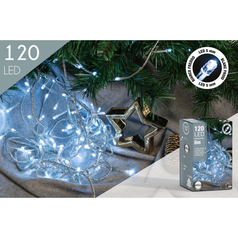 Guirlande Extérieure LED Blanc Froid 6m – Ambiance Magique