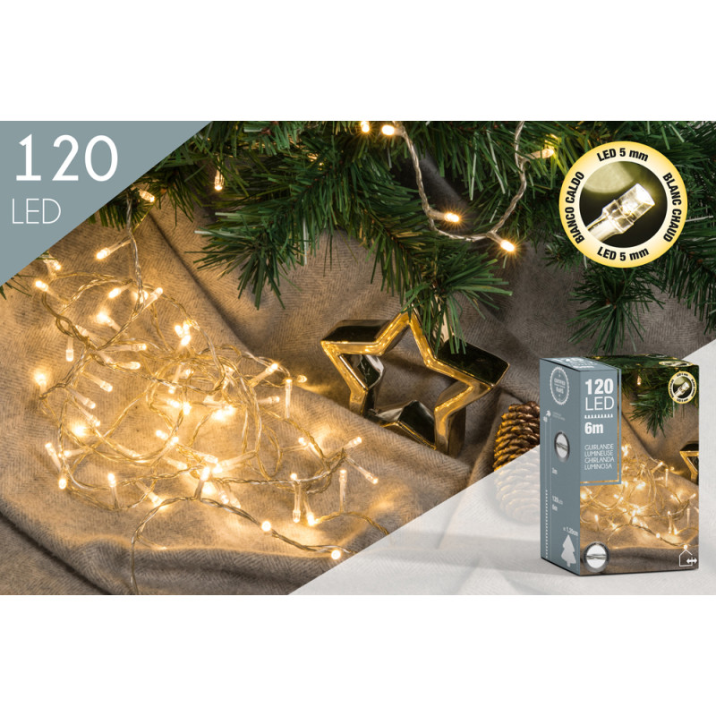 Guirlande Extérieure LED Blanc Chaud 6m – Ambiance Magique