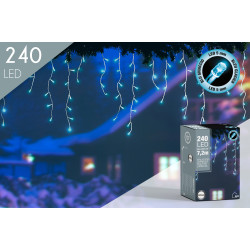 Guirlande Stalactite LED Bleue 7,2m – Éclairage Festif