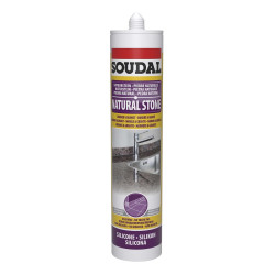 Silicone spécial pierre naturelle gris marbre 0,3 L SOUDAL