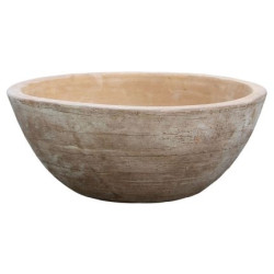 Coupe ronde Mterra Crafted Ø 46x18 cm – Élégance Jardin | POTTERIE