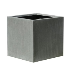 Pot cubique Fiberstone 40x40cm – Élégance & Durabilité | POTTERIE