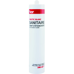 Silicone Sanitaire Blanc 0,28L – Étanchéité Durable | 1ER
