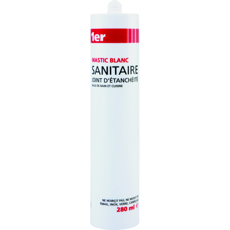 Silicone Sanitaire Blanc 0,28L – Étanchéité Durable | 1ER