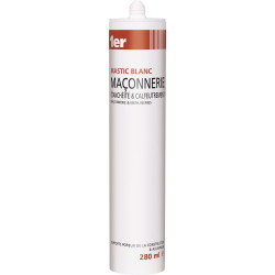 Mastic maçonnerie blanc 0,28L – Réparation durable | 1ER