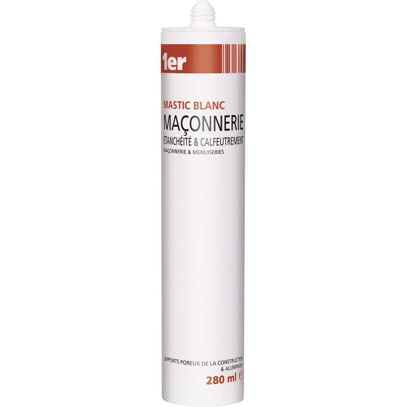 Mastic maçonnerie blanc 0,28L – Réparation durable | 1ER