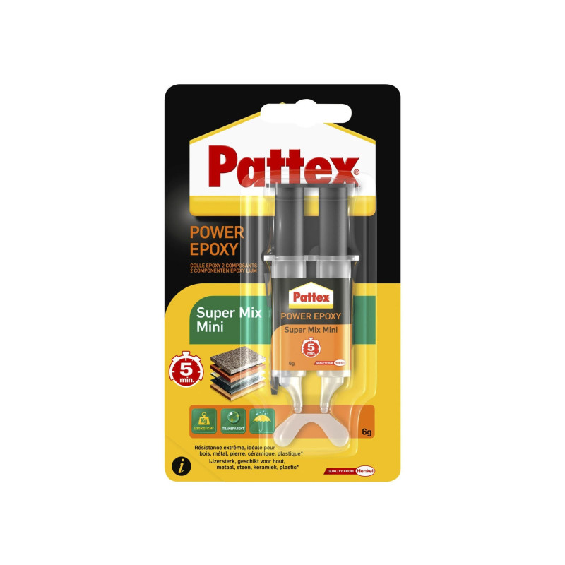 Colle époxy Super Mix Universal 6 g PATTEX