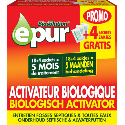 Activateur biologique pour fosse septique 18 doses + 4 gratuits EPUR