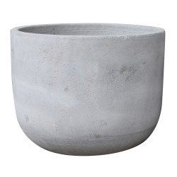 Pot de fleurs gris ciment Ø 46x36 cm – Élégance & Durabilité | POTTERIE