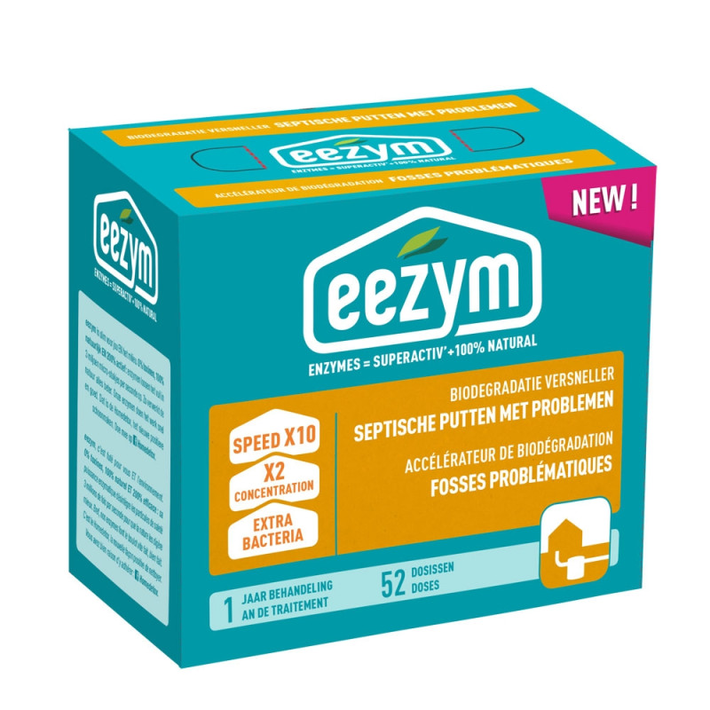 Accélérateur de biodégradation fosse problématique 52 doses 1,3 kg EEZYM