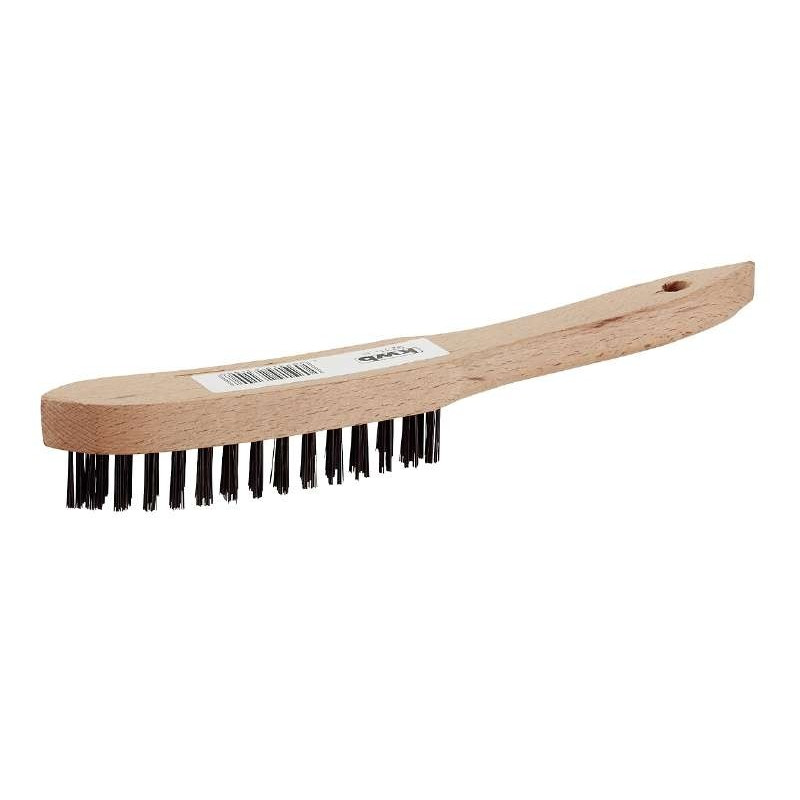 Brosse métallique avec fils d'acier 4 rangs KWB