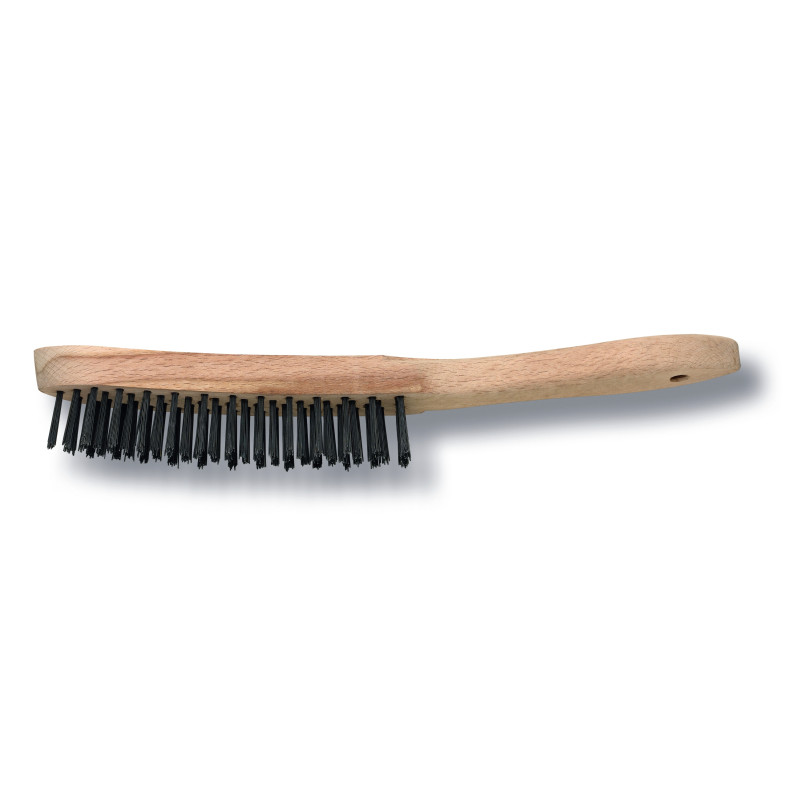 Brosse métallique avec manche en bois 3 rangées