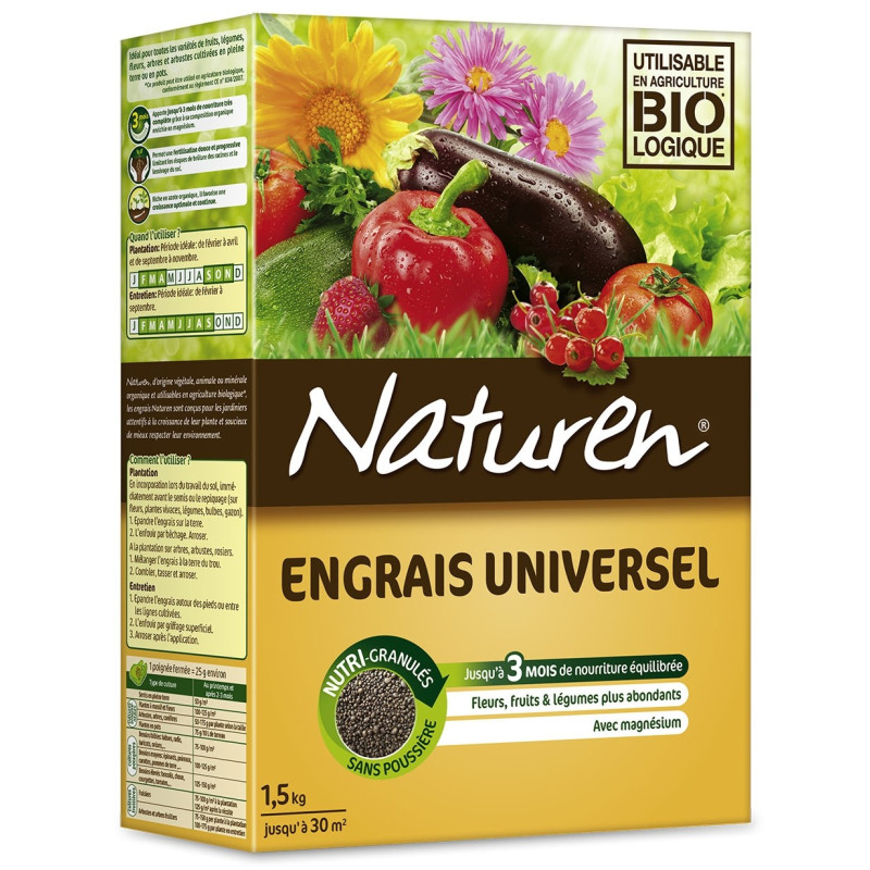 Engrais universel pour jardin 1,5 kg NATUREN