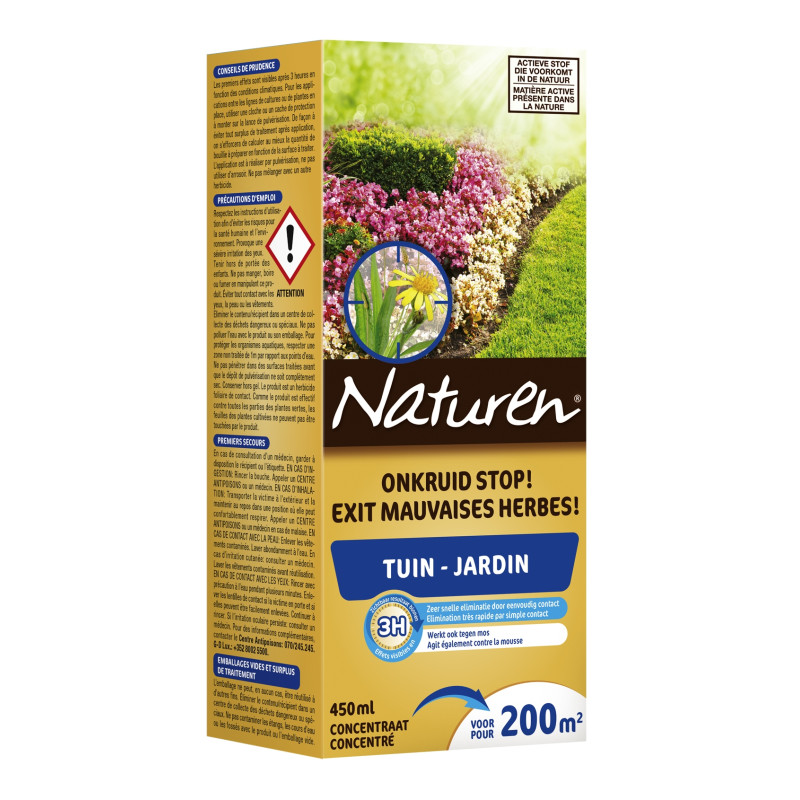 Herbicide Exit Mauvaises Herbes pour jardin concentré 0,45 L NATUREN