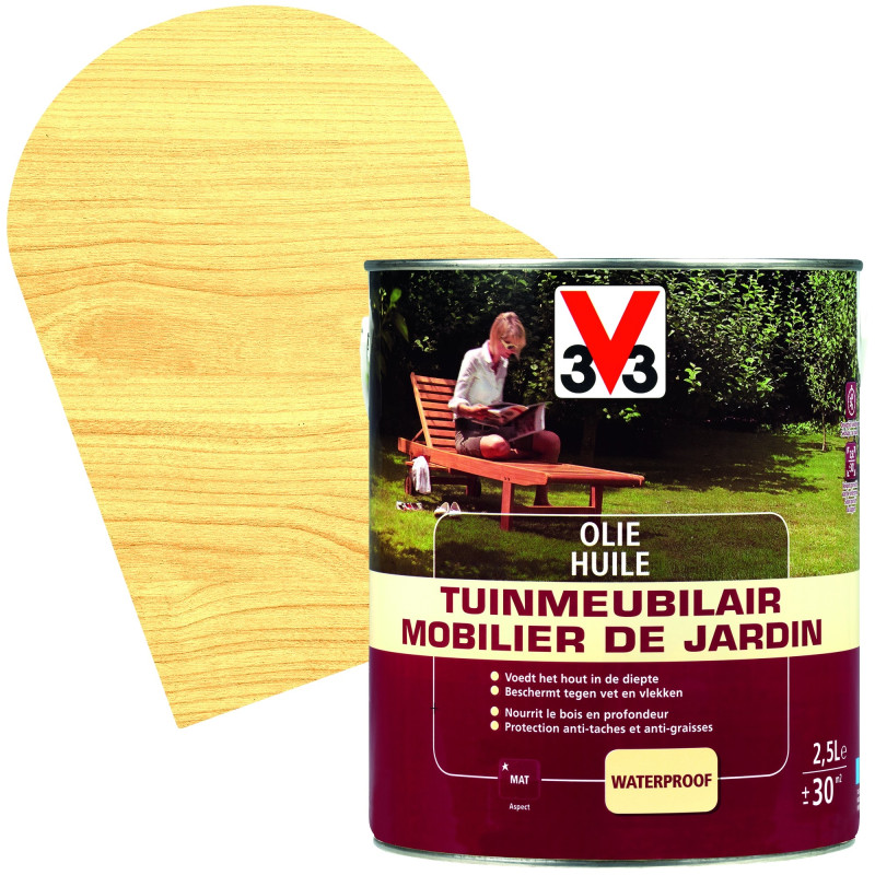 Huile Mobilier de jardin incolore mate 1 L V33