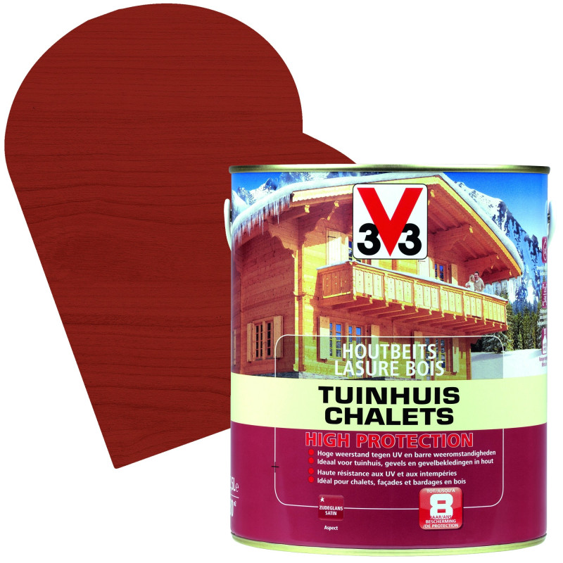 Lasure Chalets High Protection acajou satinée 2,5 L V33