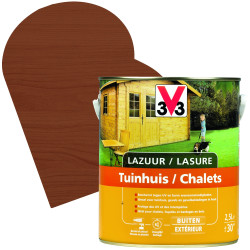 Lasure Chalets Chêne Foncé Satinée 2,5L V33 – Protection Bois | V33