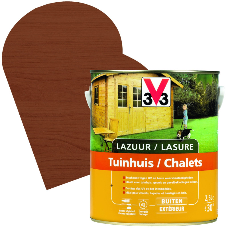 Lasure Chalets chêne foncé satinée 2,5 L V33