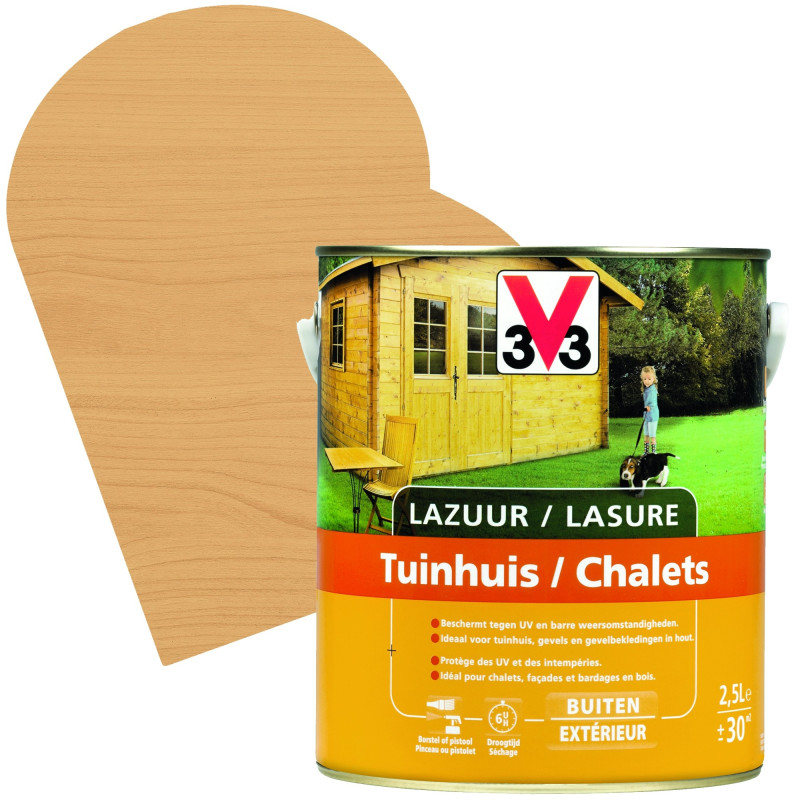 Lasure Chalets chêne clair satinée 2,5 L V33